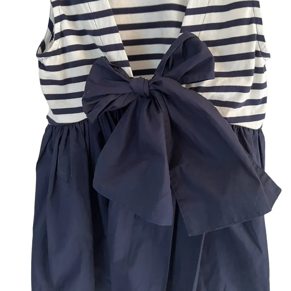 J. Crew Bow Back Tank Top in Navy & White Stripe Size XS
